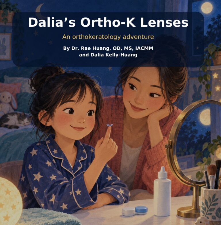 Dr. Rae Huang and her daughter on the cover of Dalia’s Ortho-K Lenses